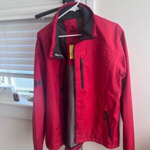 Helly Hansen Men’s Large Red Waterproof Shell Jacket HH Sailing Lightweight